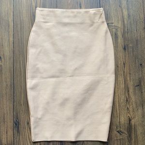 Tan Body fitted skirt